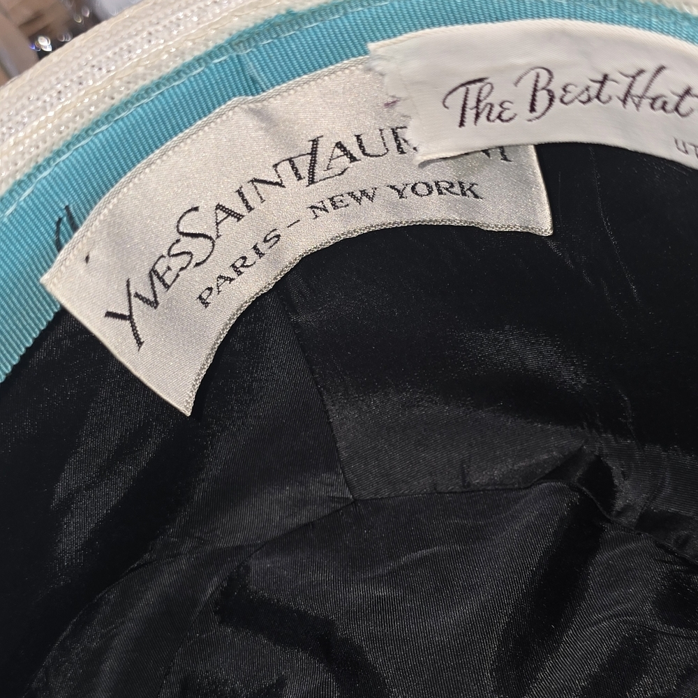 Vintage 1960s Yves Saint Laurent Paris - New York Woven/Straw Statement Hat - Picture 11 of 12